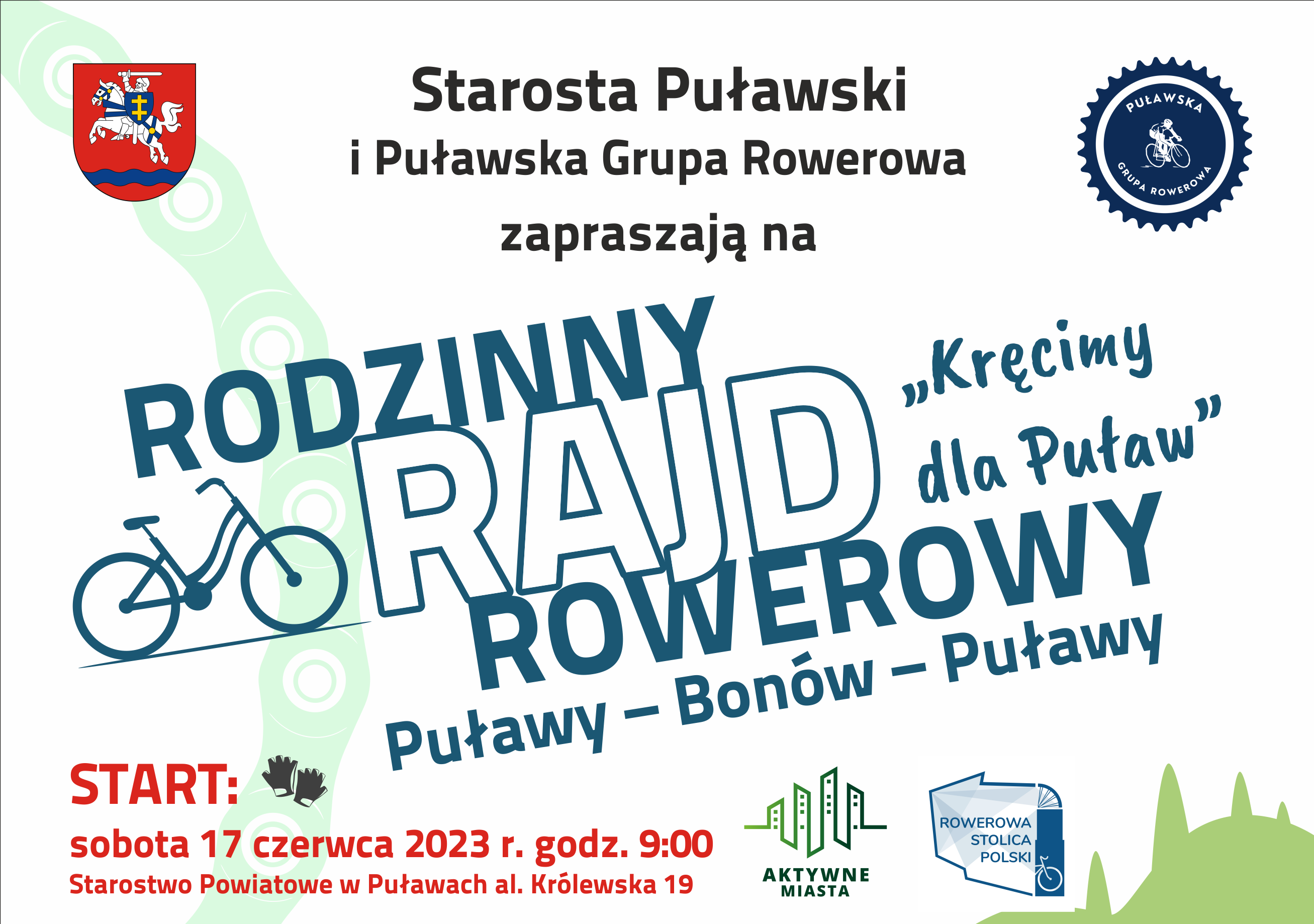 Rodzinny Rajd Rowerowy Puławy - Bonów - Puławy "Kręcimy dla Puław"